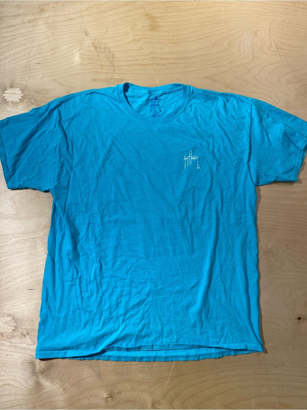 Guy Harvey Turquoise Short Sleeve Crew Neck Tee XL (SS)